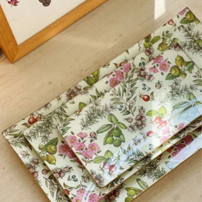 6 Platos de Vidrio Rectangulares Estilo Europeo para Decoupage 16cm Decoupage Decorakel