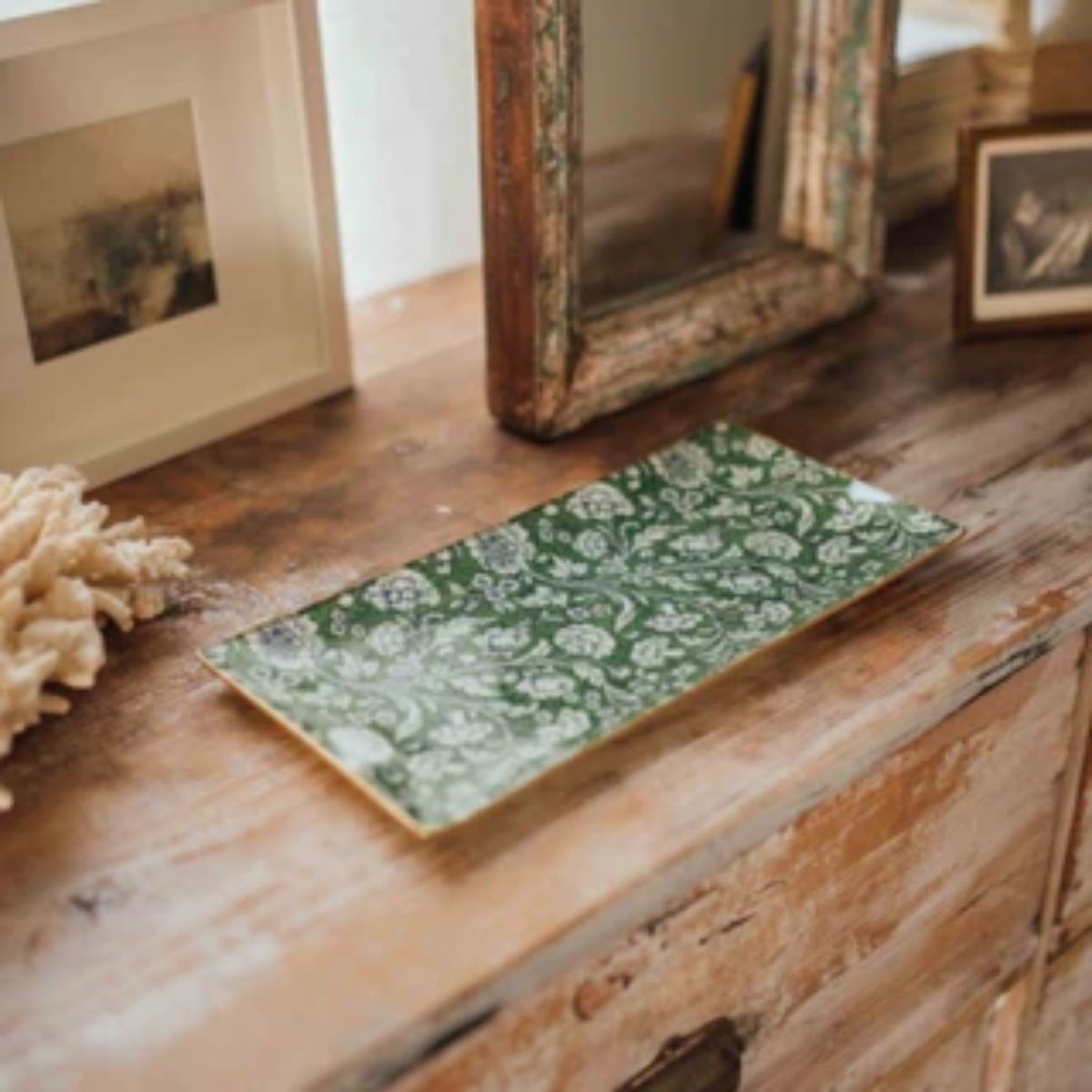 6 Platos de Vidrio Rectangulares Estilo Europeo para Decoupage 16cm Decoupage Decorakel