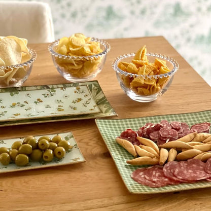 6 Platos de Vidrio Rectangulares Estilo Europeo para Decoupage 16cm Decoupage Decorakel