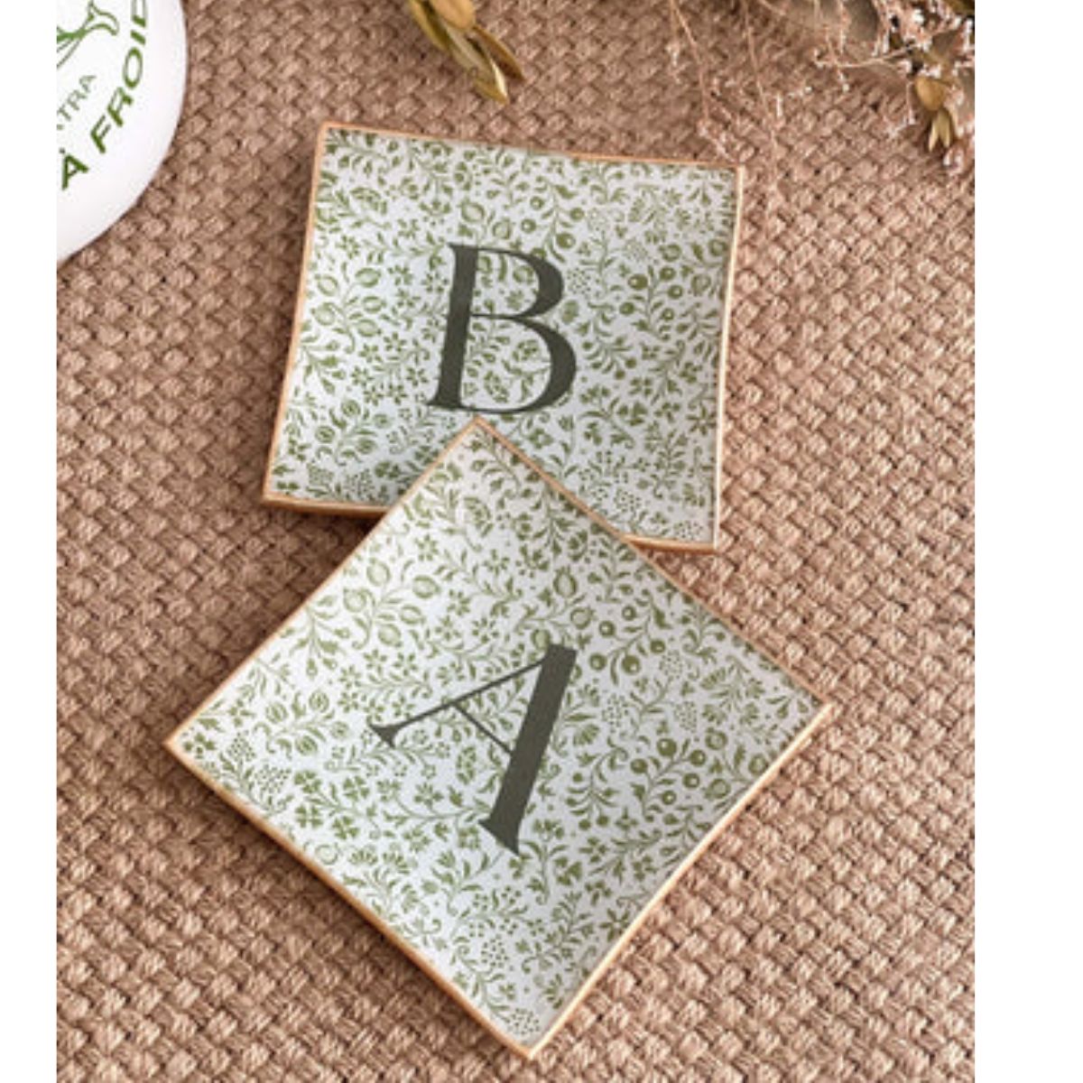 6 Platos de Vidrio Cuadrados Estilo Europeo para Decoupage 15 cm Decoupage Decorakel