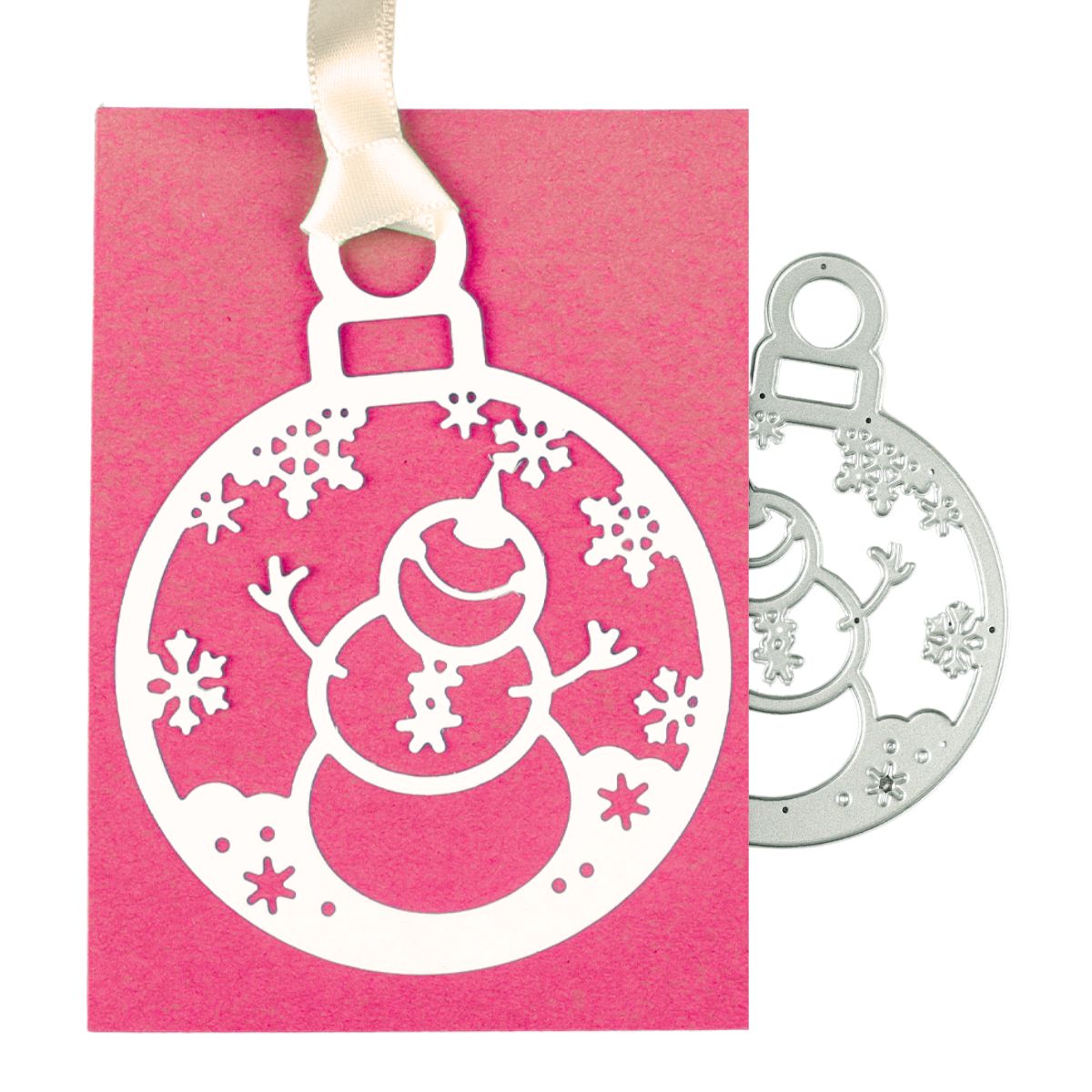 Suaje o Troquel Esfera con Muñeco de Nieve Dados de Corte / Suajes / Troqueles Hobbees