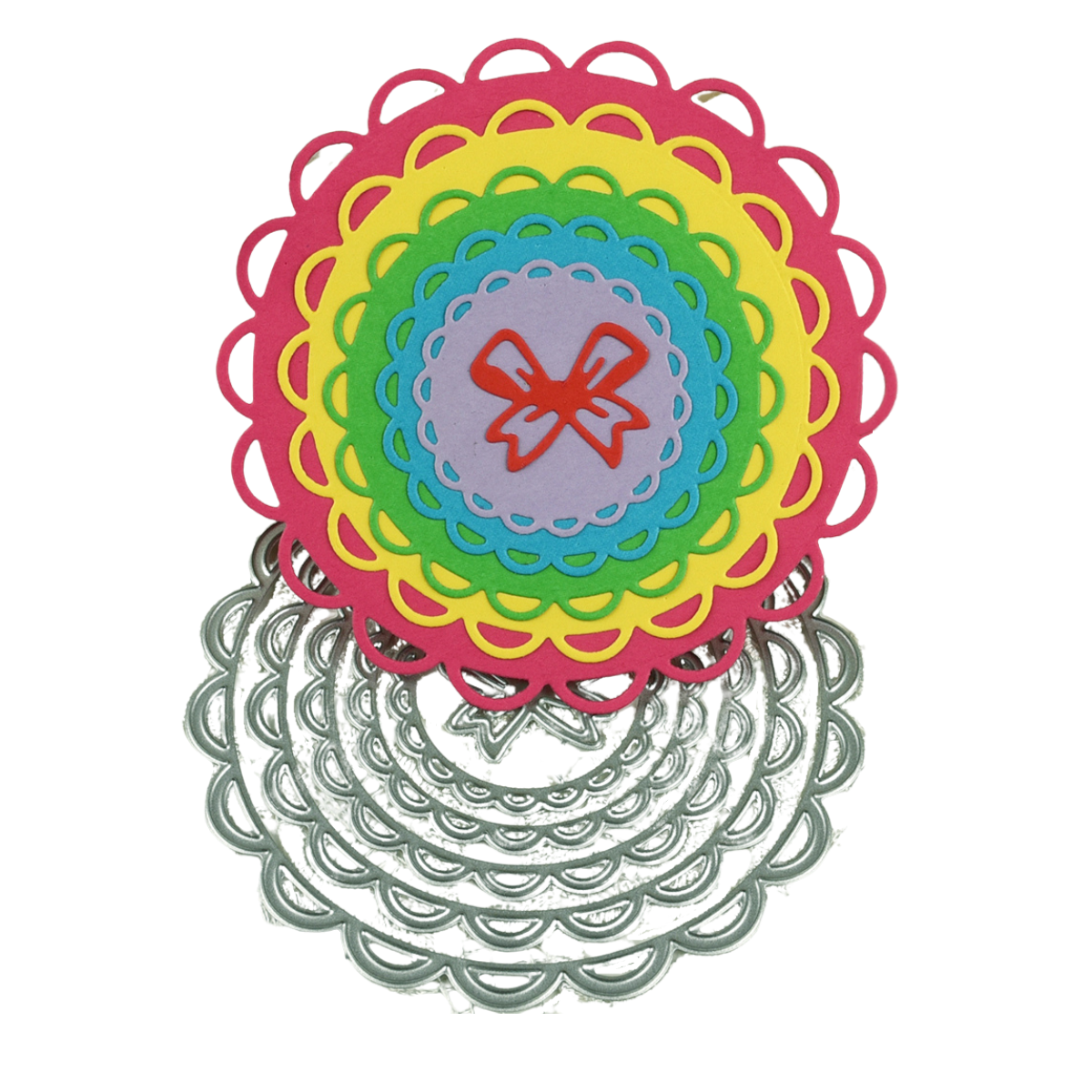 Suaje de Círculos con Borde tipo Encaje Dados de Corte / Suajes / Troqueles Hobbees