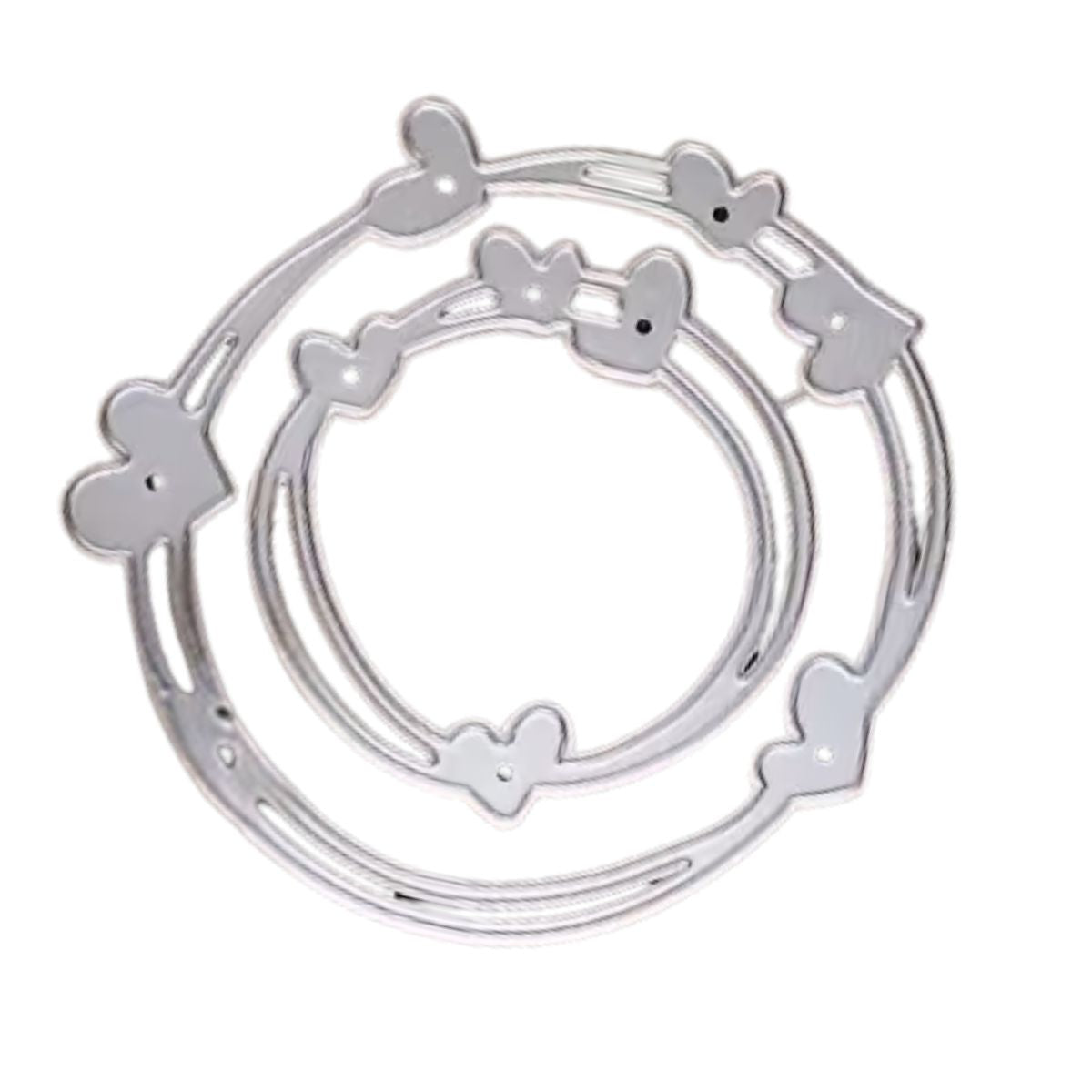 Suajes o Troqueles de Círculos Decorativos con Corazones Dados de Corte / Suajes / Troqueles Hobbees