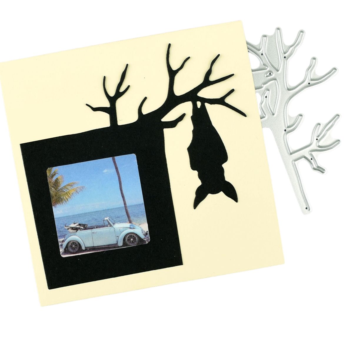 Suaje o Troquel de Rama con Murciélago Dados de Corte / Suajes / Troqueles Hobbees