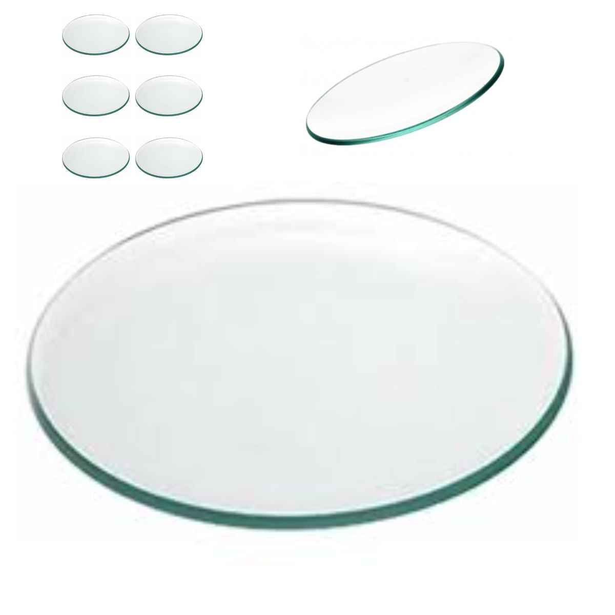 6 Platos de Vidrio Redondos Estilo Europeo para Decoupage 30cm Decoupage Decorakel