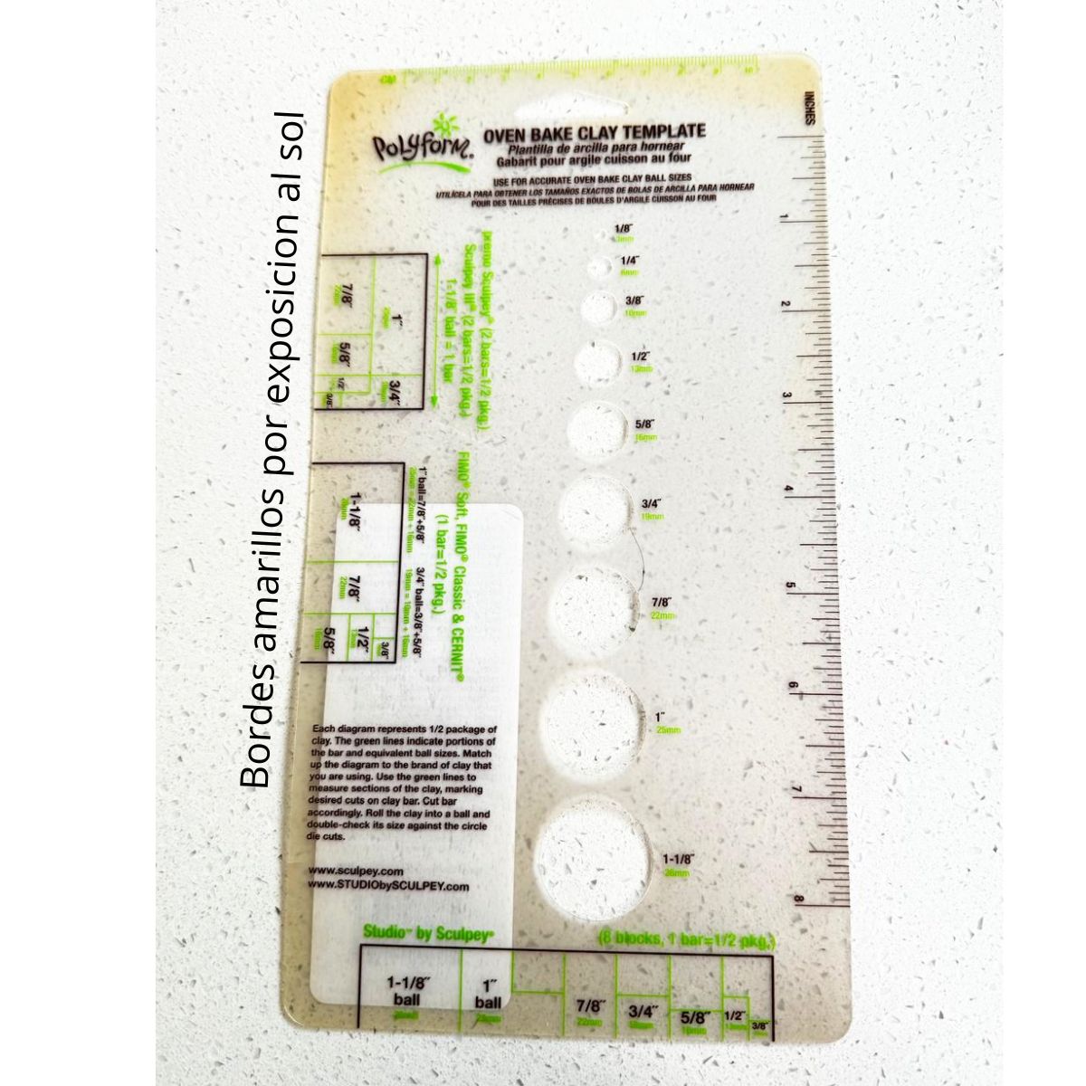 Oven Bake Clay Template / Plantilla para Arcilla y Modelado Herramientas para Modelado Sculpey