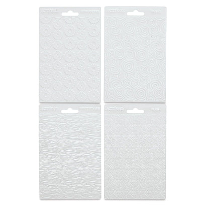 Activ-Tools Texture Sheets / 4 Hojas Texturizadoras para Arcilla Herramientas para Modelado ACTIVA