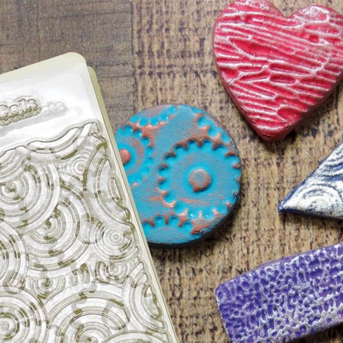 Activ-Tools Texture Sheets / 4 Hojas Texturizadoras para Arcilla Herramientas para Modelado ACTIVA