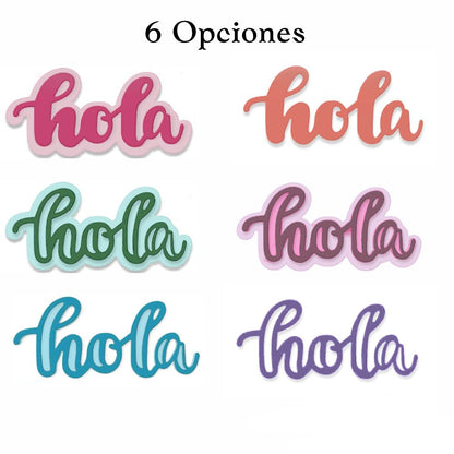 Suaje de Hola Con Contorno Dados de Corte / Suajes / Troqueles Hobbees