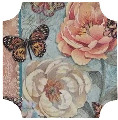 MDF Coaster Indented Square / Portavasos Personalizable Cuadrado Indentado Decoupage Little Birdie