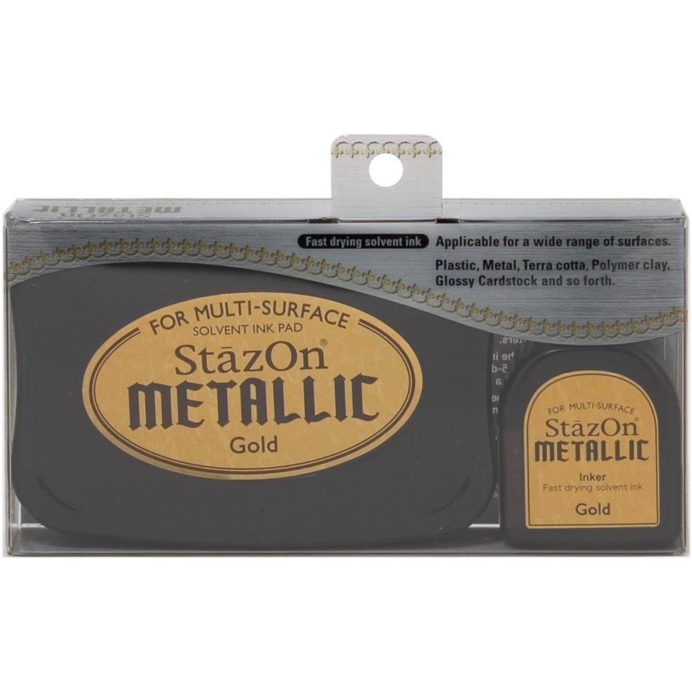 StazOn Metallic Solvent Ink Kit Gold / Tinta Dorada a Base de Solventes Tintas TSUKINEKO