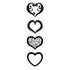 Hearts Cling Stamps / Sellos de Goma Cling de Corazones Descontinuado Inkadinkado
