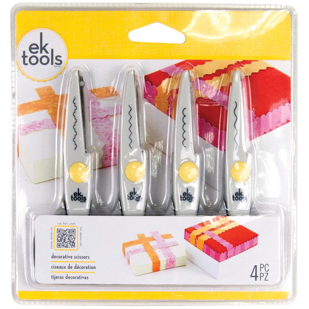 Decorative Scissors 4 Pk / Set de 4 Tijeras Decorativas Tijeras / Cutters Ek Success