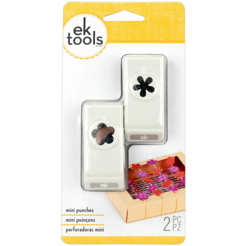 2 Pack Flower &amp; Retro Flower Punches / Perforadoras de Flores Perforadoras Ek Success