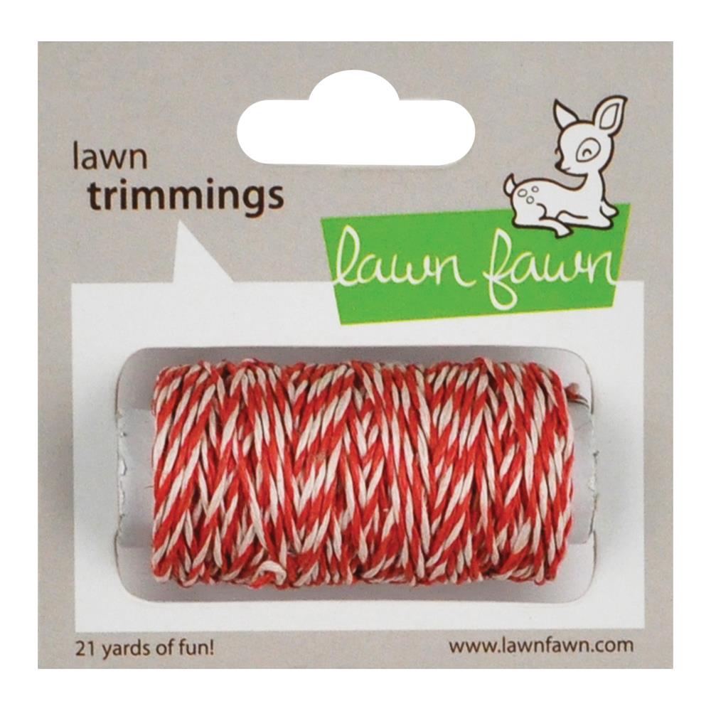 Lawn Trimmings Twine Cord Peppermint / Cordel Rojo con Blanco Descontinuado Lawn Fawn