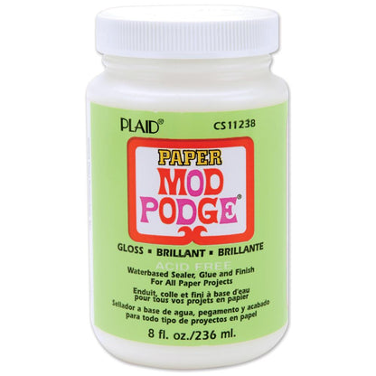 Mod Podge Paper Gloss Finish / Brillo Para Papel Adhesivos / Pegamentos Plaid