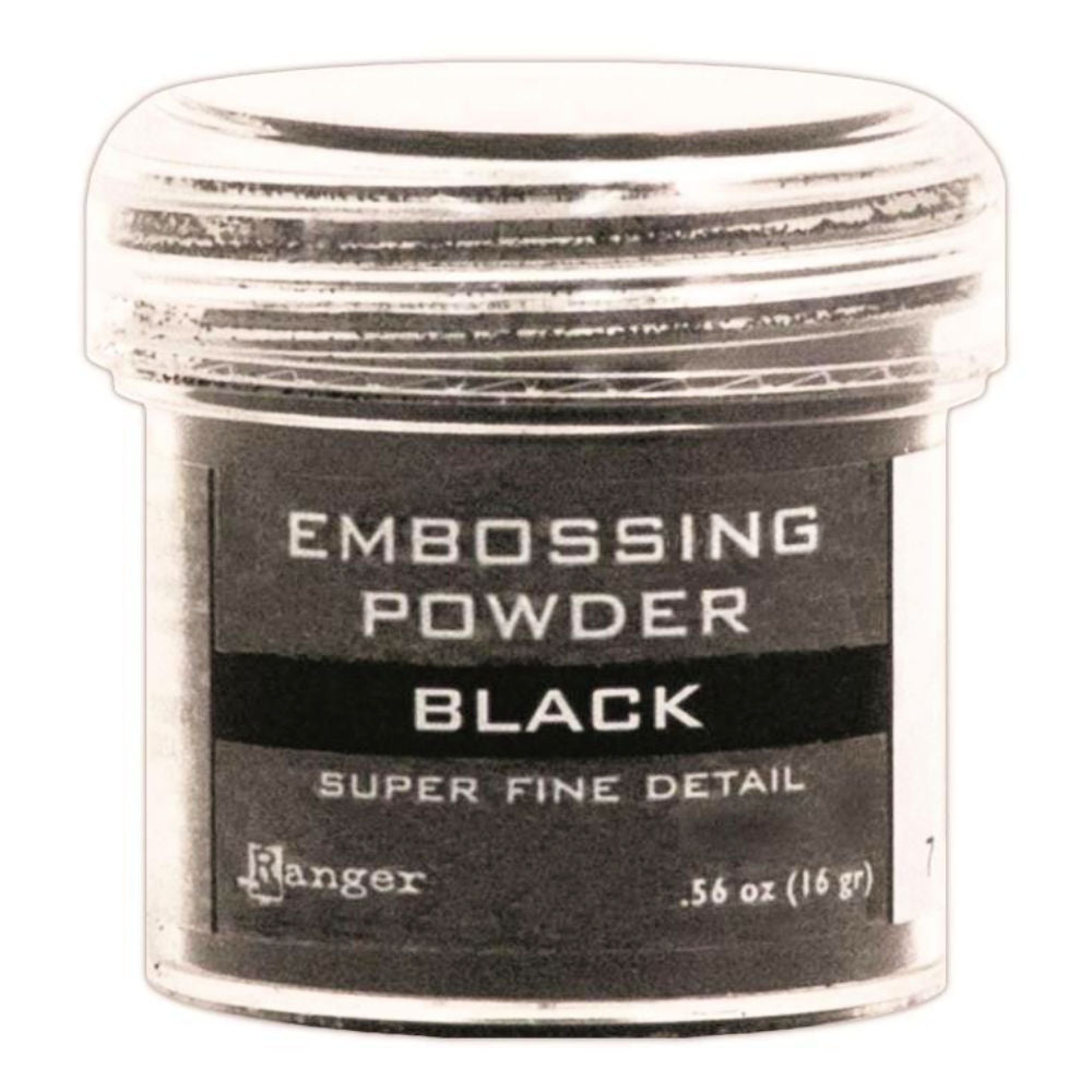 Black Embossing Powder / Polvos de Realce Negro Polvos de Embossing Ranger