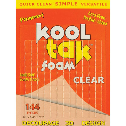 Kool Tak Clear Foam / Cuadritos Adhesivos Transparentes en 3D Adhesivos / Pegamentos Kool Tak