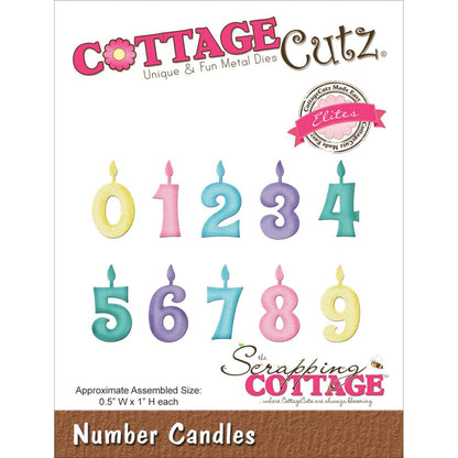Number Candles Die / Suaje de Vela de Números Descontinuado Cottage Cutz