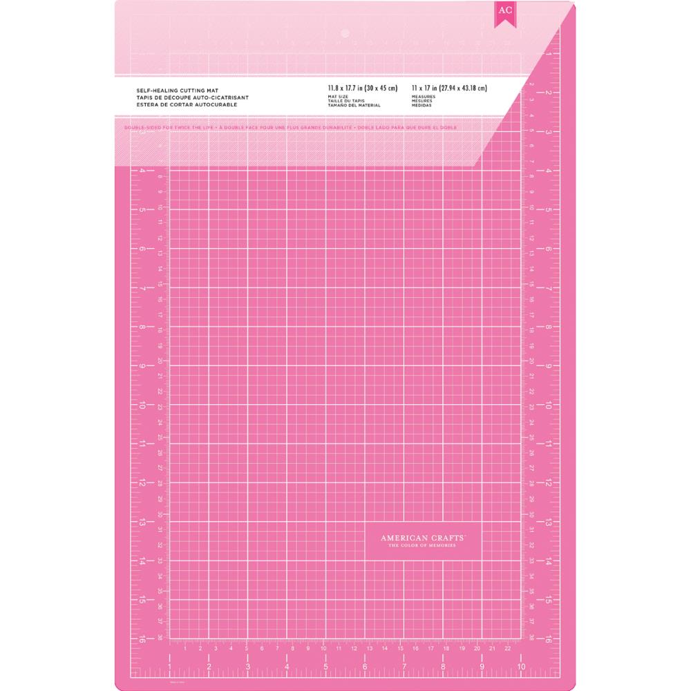 Pink Double-Sided Self-Healing Cutting Mat  / Tapete De Corte Autoreparador Rosa