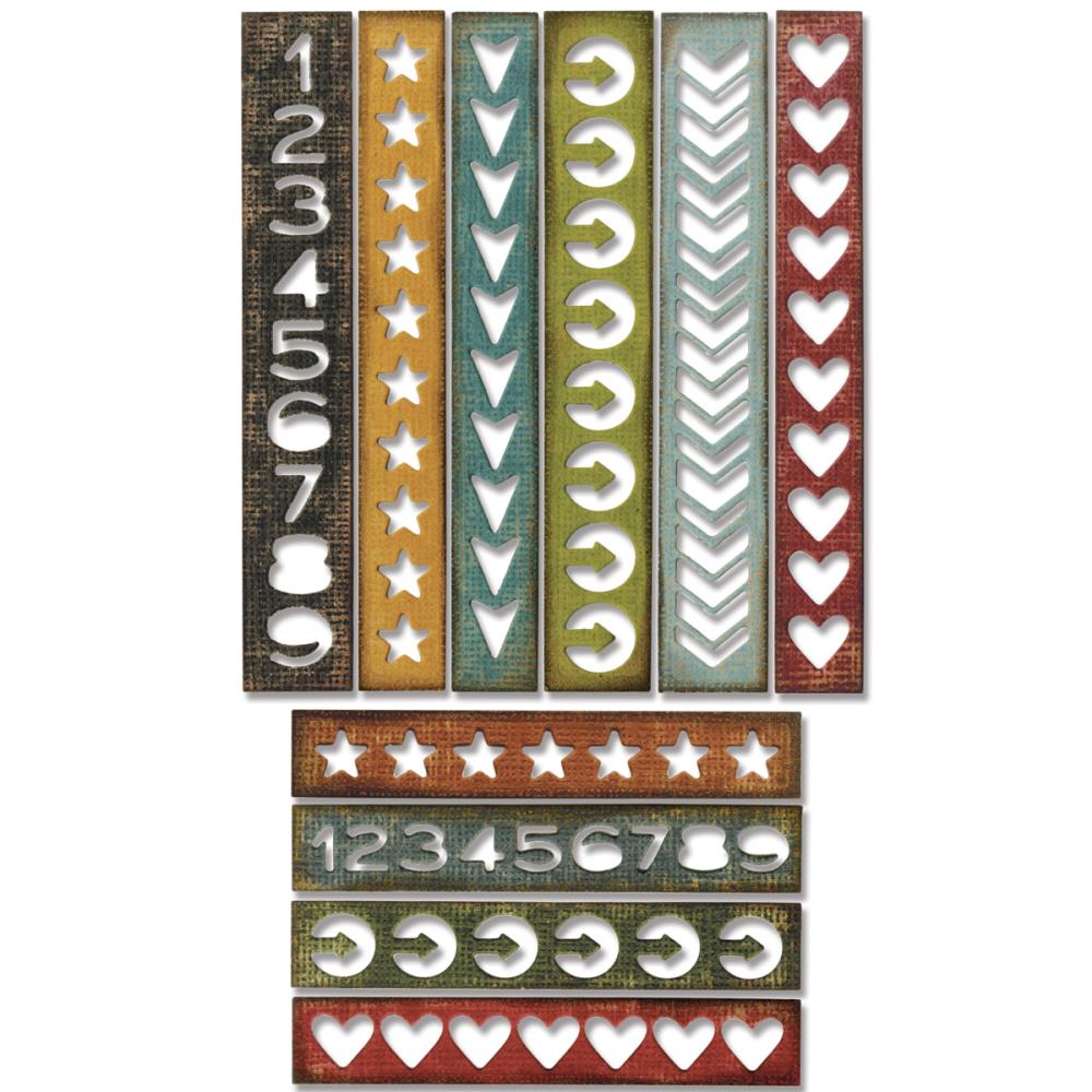 Tim Holtz Thinlits Dies 10 pc Shape Strips / Suajes de Orillas Descontinuado Sizzix