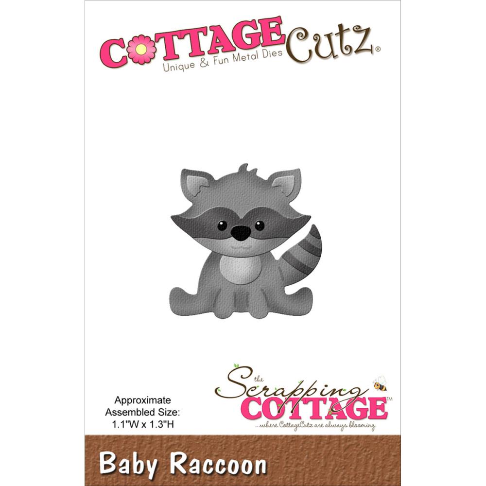 Baby Raccoon Die /  Suaje Mapache Bebé Descontinuado Cottage Cutz