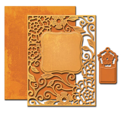 Nestabilities A2 Card Creator Dies Tudor Rose / Suajes de Corte Marco de Rosas Descontinuado Spellbinders