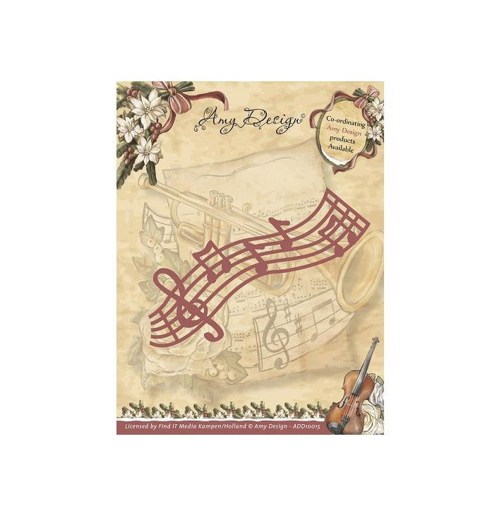 Musical Stave Cutting Die / Suaje de Notas Musicales Descontinuado Amy Design