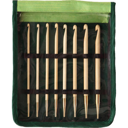 Bamboo Interchangeable Tunisian Crochet Hook Set / Set de 8 Ganchillos de Bamboo Tejido Knitter&