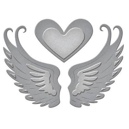 Shapeabilities Die D-Lites Love In Flight  / Suaje de Alas y Corazón Descontinuado Spellbinders