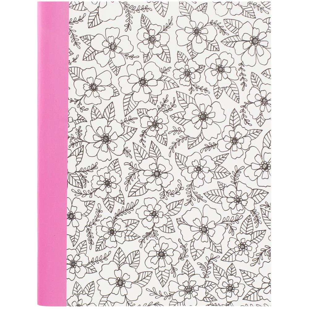 Adult Coloring Notebook Floral / Libreta de Notas Rayada Personalizable