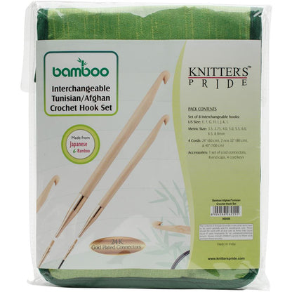 Bamboo Interchangeable Tunisian Crochet Hook Set / Set de 8 Ganchillos de Bamboo Tejido Knitter&