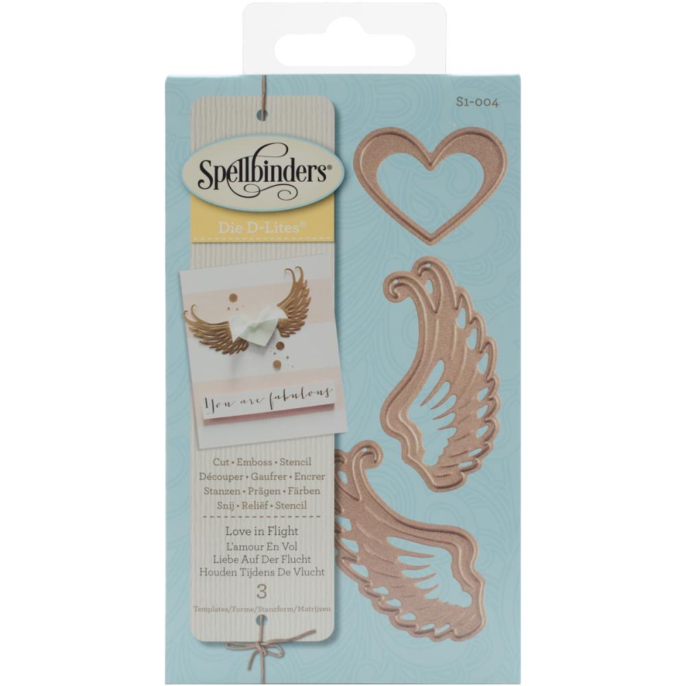 Shapeabilities Die D-Lites Love In Flight  / Suaje de Alas y Corazón Descontinuado Spellbinders