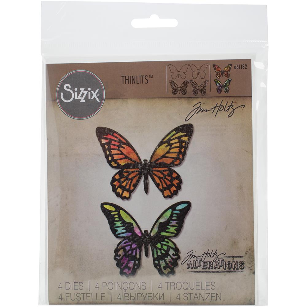 Tim Holtz Thinlits Dies Detailed Butterflies / Suajes de Mariposas detalladas Descontinuado Sizzix