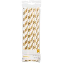 Paper Straws Gold / Popotes de Papel Decorativo Dorados Descontinuado American Crafts
