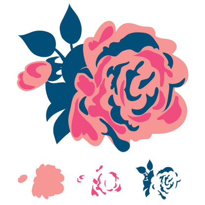 CMYK Rose Stamps / Sellos de Polímero para usarse en Capas Descontinuado We R Memory Keepers