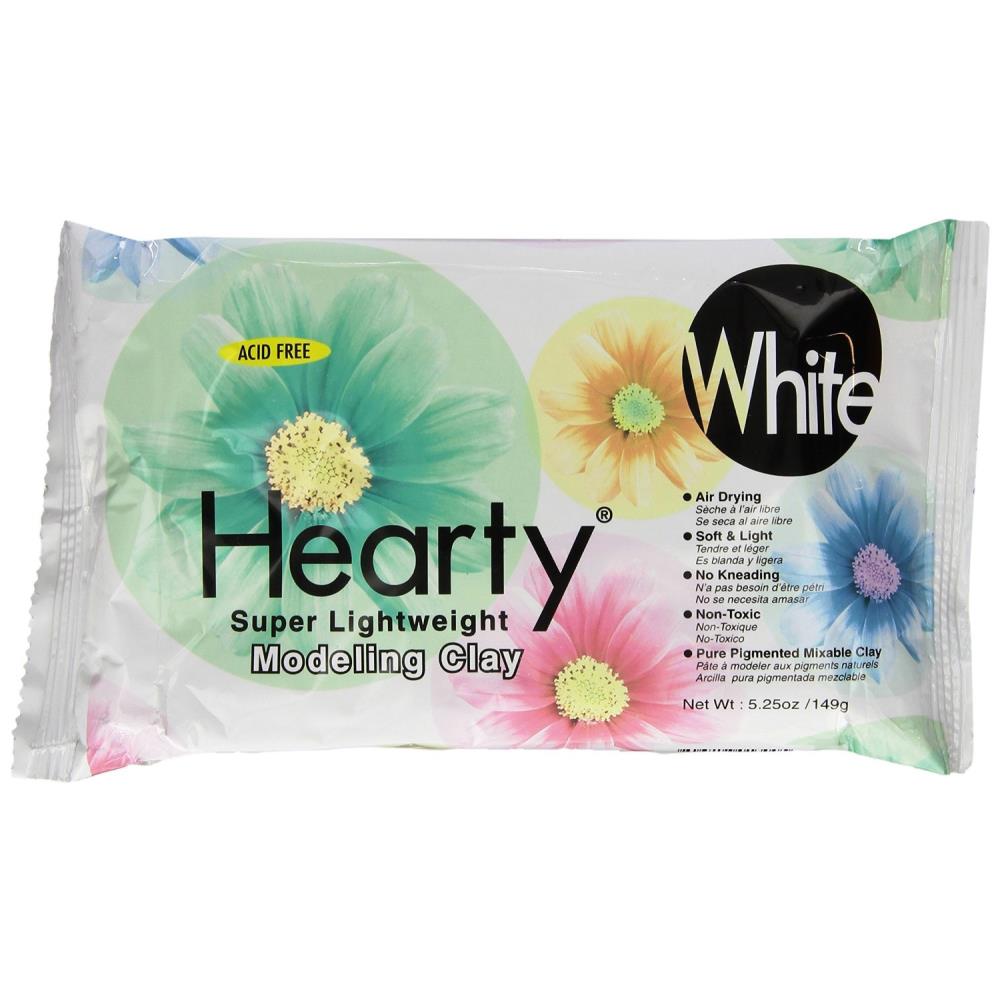 Hearty Super Lightweight Air-Dry Clay White / Arcilla Ligera Secado al Aire Modelado Padico