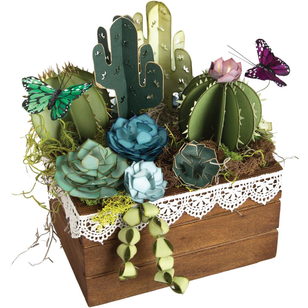 2D &amp; 3D Succulents Dies / Suaje de Suculentas Descontinuado Sizzix