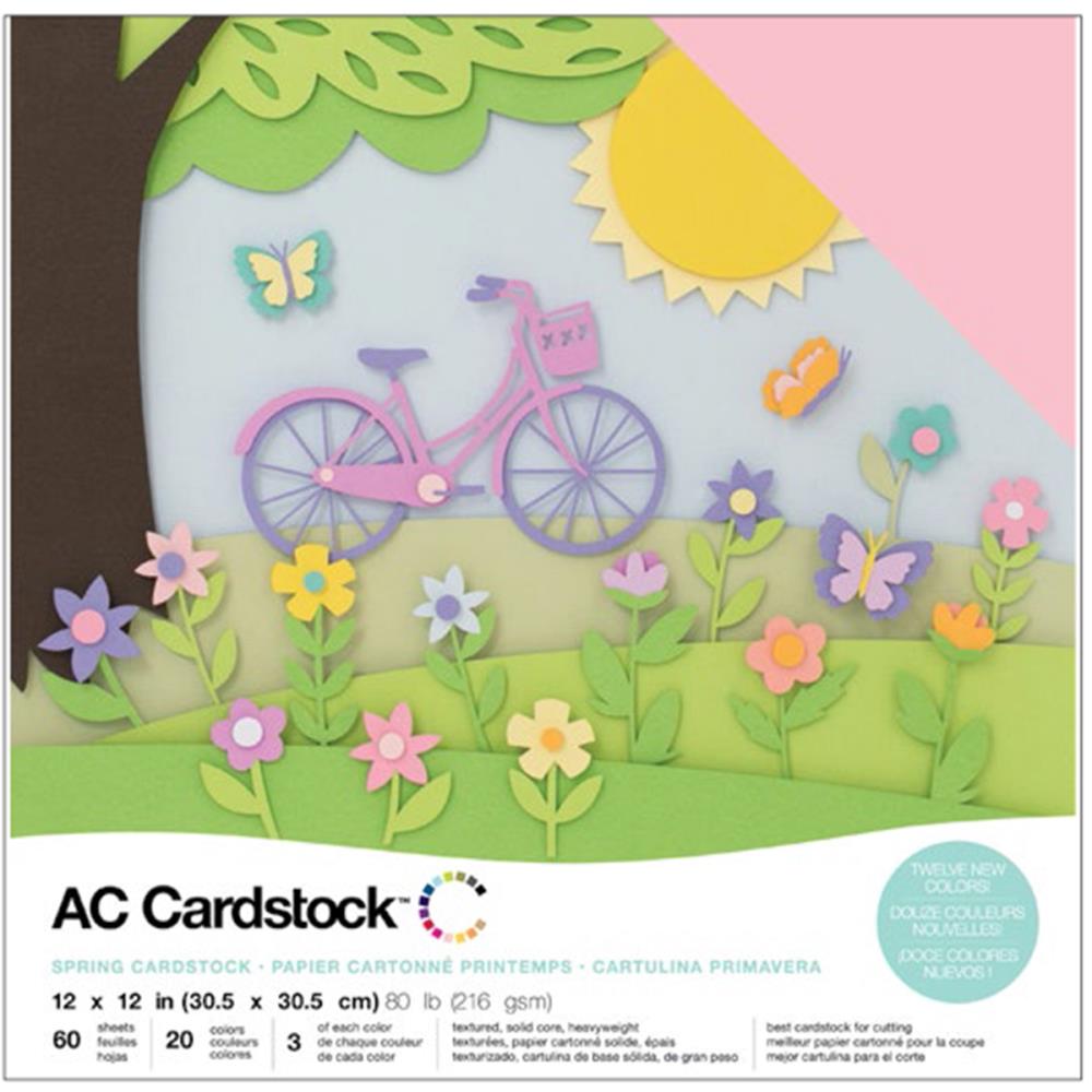 Spring Cardstock / Cartulina Texturizada Colores Primavera Papel American Crafts