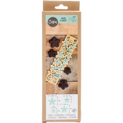 Jill MacKAy Movers &amp; Shapers Magnetic Die Star Jasmine / Suajes de Flores Descontinuado Sizzix