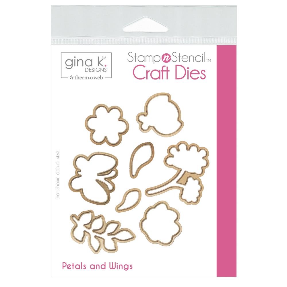 Gina K Designs Die Set Petals &amp; Wings  / Suajes Petalos y Alas Dados de Corte / Suajes / Troqueles Gina K Designs