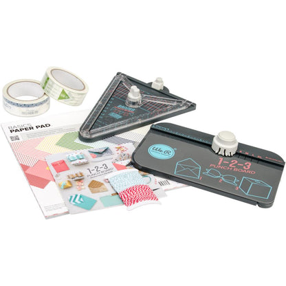 1-2-3 Punchboard Pack / Oferta, Paquete de Tablas y Cintas Descontinuado We R Memory Keepers
