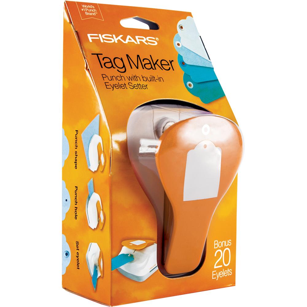 Standard Tag Maker Punch W Built In Eyelet Setter  / Perforadora de Etiquetas con Aplicador de Ojillos Perforadoras Fiskars