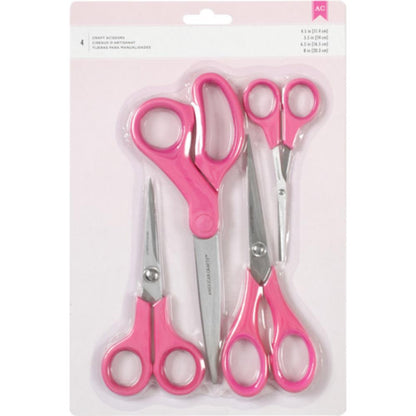 Cutup Scissors 4 Pkg / Set de 4 Tijeras Rosas Herramientas American Crafts