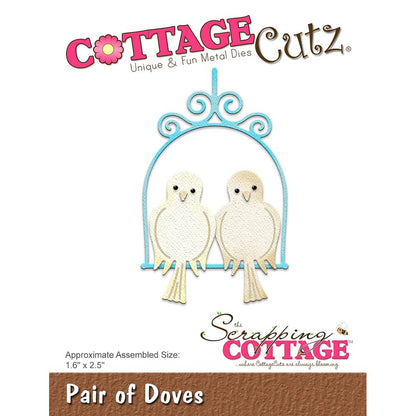 Pair Of Doves Die /  Suaje de Palomas Dados de Corte / Suajes / Troqueles Cottage Cutz