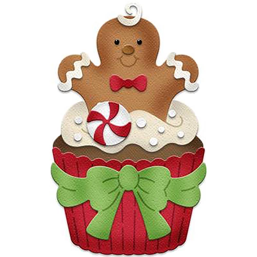 Gingerbread Man Cupcake Die /  Suaje de Galleta de Gengibre en Panquecito Descontinuado Cottage Cutz