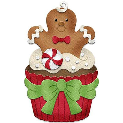 Gingerbread Man Cupcake Die /  Suaje de Galleta de Gengibre en Panquecito Descontinuado Cottage Cutz