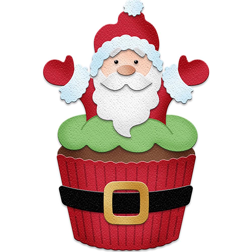 Santa Cupcake Die /  Suaje de Santa en Panquecito Descontinuado Cottage Cutz