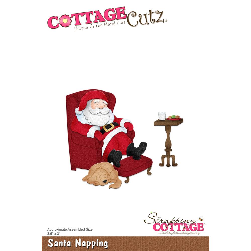 Santa Napping Cutting Die  / Suaje de Siesta de Santa Dados de Corte / Suajes / Troqueles Cottage Cutz