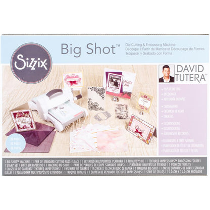 Big Shot David Tutera Kit White &amp; Gray Machine / Máquina de Corte y Grabado Big Shot Blanca &amp; Gris Kit Inicial 